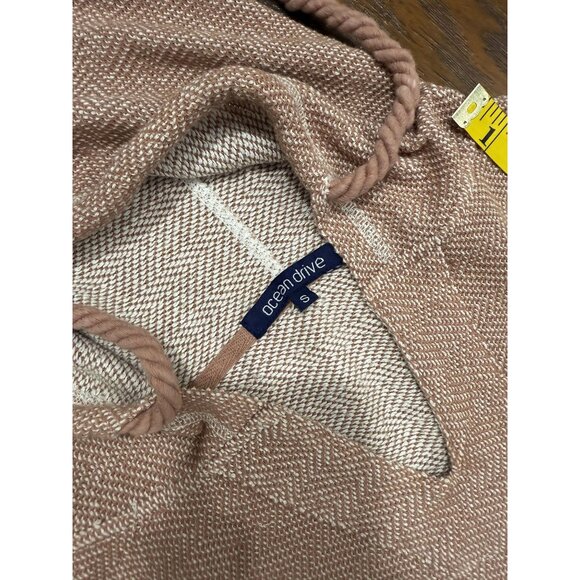 Ocean Drive Size S Women's Pink White Ombre Lightweight Hoodie Sweater Pocket - Picture 7 of 7